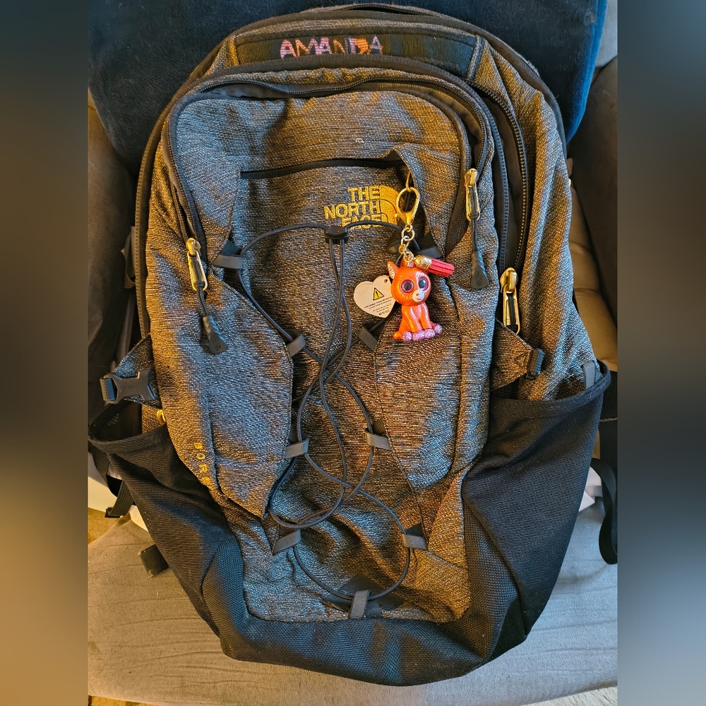 The North Face Borealis Backpack Charcoal Grey & Gold